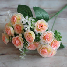 Load image into Gallery viewer, Pretty Charming Wedding Decoration 15 Buds 1 Bouquet Mini Rose